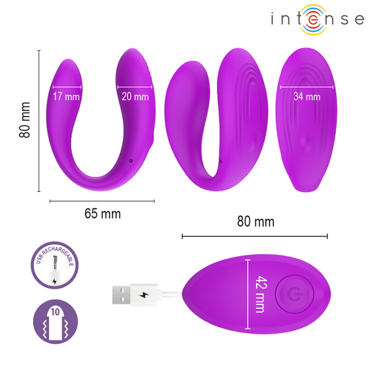 INTENSO – Nora Vibrando Pinza Estimulador Morado