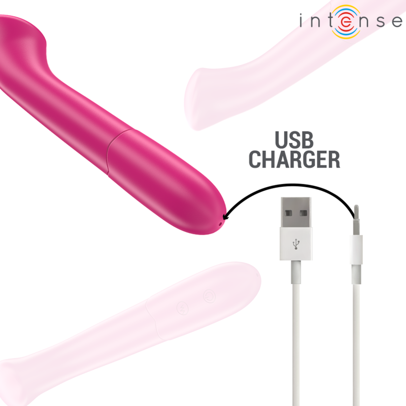 Intense – Paty Vibrador 19 cm Flexible 10 Vibraciones Modelo 2 Rosa