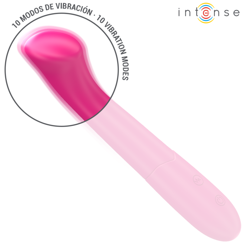 Intense – Paty Vibrador 19 cm Flexible 10 Vibraciones Modelo 2 Rosa